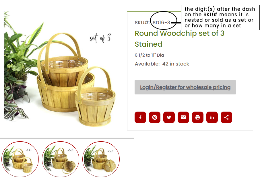 Buhi Imports handled basket sets