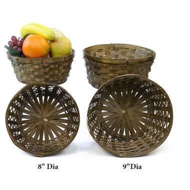 8  bamboo stain rnd bowl bo738 1s handles bowls trays
