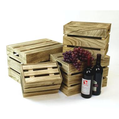 wood crate s4 burnt finish lid td35 4 handles