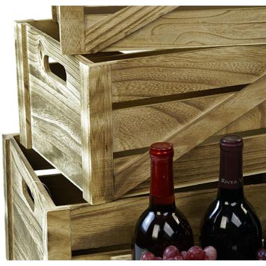 wood crate s4 burnt finish td38 4 handles bowls trays