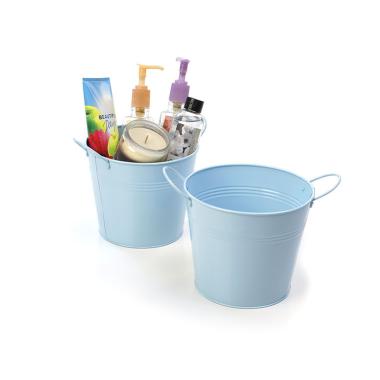 65  round tin pot light blue by08 1lb wholesale metal containers pails