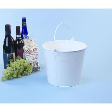 10  metal pail painted white by10 1w wholesale containers pails