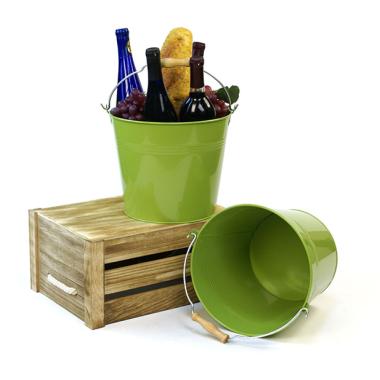 10  pail lime green wood handle by11 1lg wholesale metal