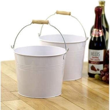 85  metal pail white by09 1wwd wholesale containers pails pots 9