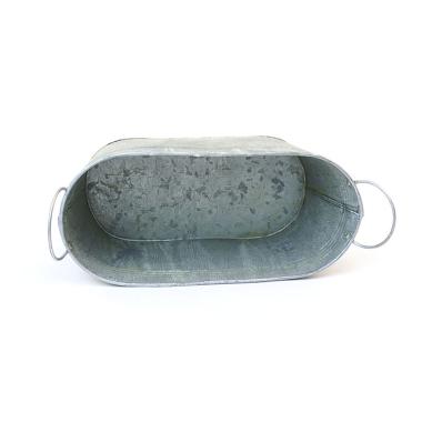 12  tin oval tub vintage finish by14 1vin wholesale metal containers