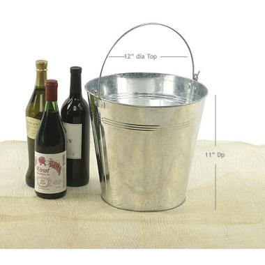 12  pail galvanized 3gal by53 1 wholesale metal containers pails pots