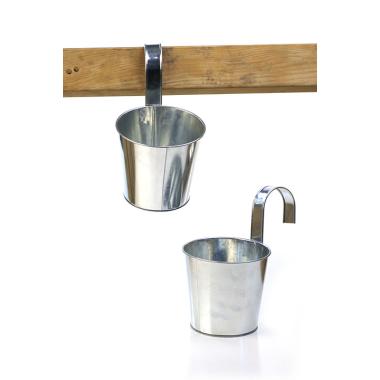 galvanized tin hanging pot detachable handle by73 1 wholesale metal containers