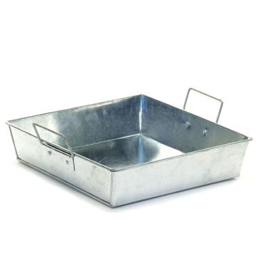 9  square galvanized tray ty39 1 handles bowls trays