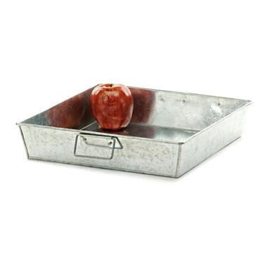 9  square galvanized tray ty39 1 handles bowls trays