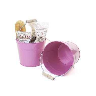 85  metal pail light pink distressed zby09 1lp wholesale containers