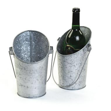 metal wall pail acid wash galvanized by54 1aw wholesale containers french