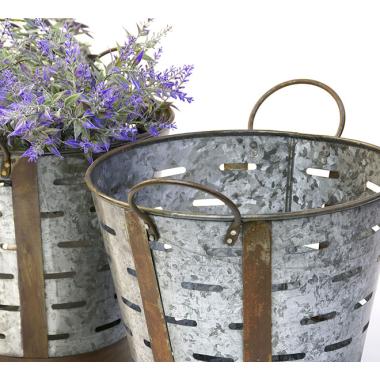 metal olive bucket deep vintage rustic by90 1 wholesale containers pails