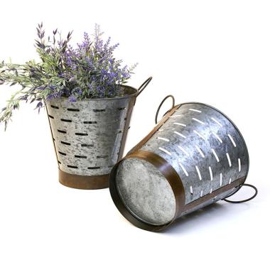 metal olive bucket deep vintage rustic by90 1 wholesale containers pails