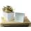 5 sq tin pot white by58 1w wholesale metal containers pails pots rect