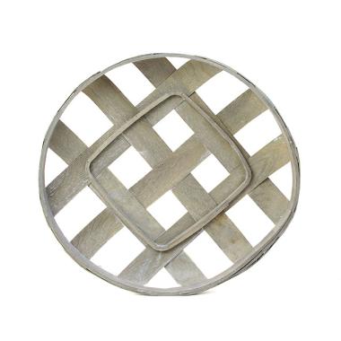 woodchip round tobacco wall decor gray wash wd341 1 wholesale baskets