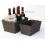 woven strap basket rectangle single large dark brown tp79 1lg
