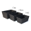 woven strap basket rectangle single small dark gray tp80 1sm