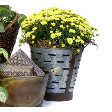 metal olive bucket deep vintage rustic by90 1 wholesale containers pails