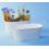 12  oval tub white by14 1w wholesale metal containers tubs 9