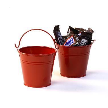 3 78  tin mini pail red by40 1r metal containers pails