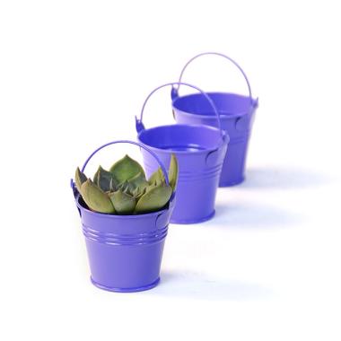 25  mini tin favor pail purple by36 1prp wholesale metal containers pails