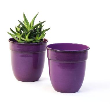 5  solid iron metal pot purple by74 1xpr wholesale containers pails