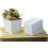 5 sq tin pot white by58 1w wholesale metal containers pails pots rect