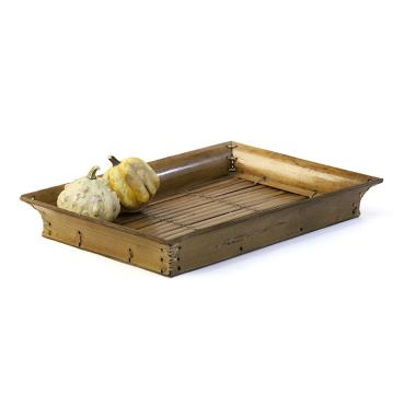 bamboo slat tray rectangle to315 1brn handles bowls trays