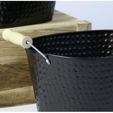 10  hammered tub wood handle by27 1 wholesale metal containers oval