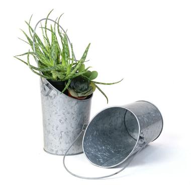metal wall pail acid wash galvanized by54 1aw wholesale containers french