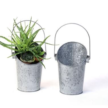 metal wall pail acid wash galvanized by54 1aw wholesale containers french