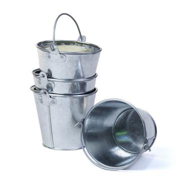 3 78  mini galvanized pail ridges by40 1no wholesale metal containers
