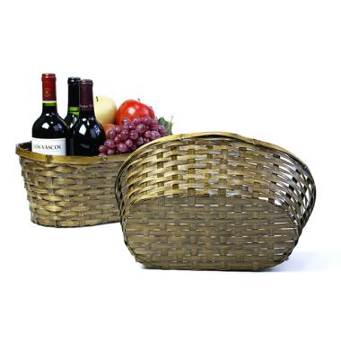 15  bamboo double planter bo754 1s handles bowls trays