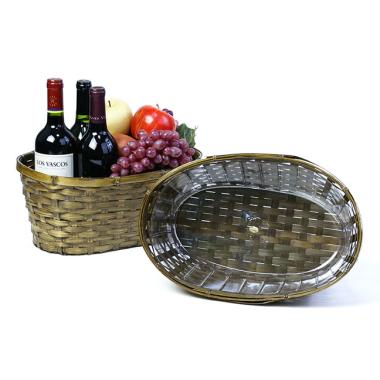15  bamboo double planter bo754 1s handles bowls trays