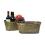 15  bamboo double planter bo754 1s handles bowls trays