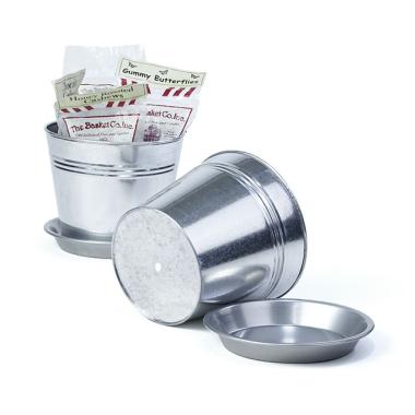 6  tin pot saucer galvanized by206 1 wholesale covers
