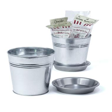 6  tin pot saucer galvanized by206 1 wholesale covers