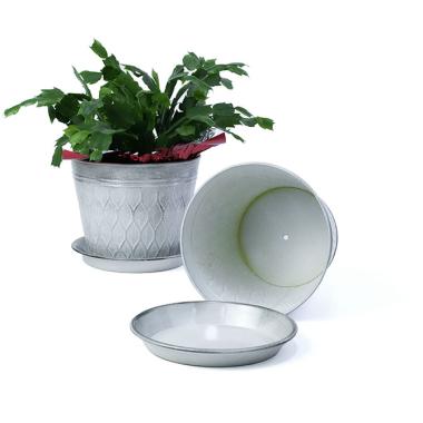 8  tin pot saucer antique white by208 1w wholesale covers