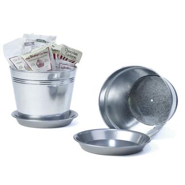 8  tin pot saucer galvanized by208 1 wholesale covers