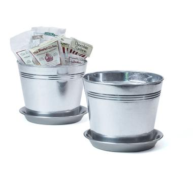 8  tin pot saucer galvanized by208 1 wholesale covers