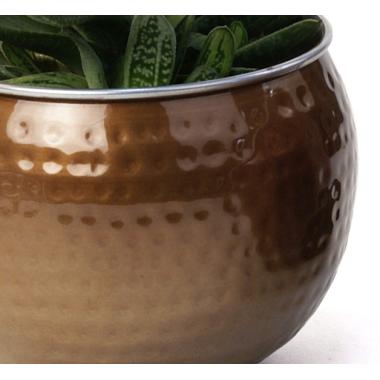 hammered solid iron bubble bowl copper by203 1cop wholesale metal containers