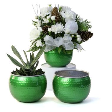 hammered solid iron bubble bowl green by203 1gr wholesale metal containers