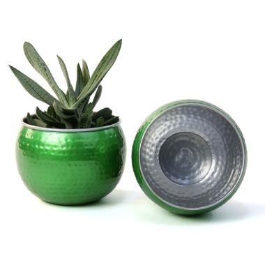 hammered solid iron bubble bowl green by203 1gr wholesale metal containers