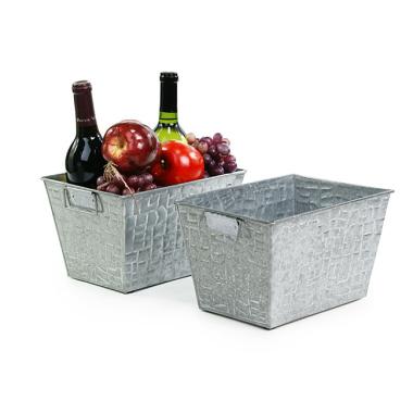 tin window box tray acid wash finish ty71 1 wholesale metal containers