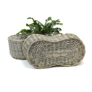 willowwoodchip peanut shape bowl large bw536 1lg handles bowls trays