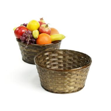 10  bamboo stain rnd bowl bo740 1s handles bowls trays