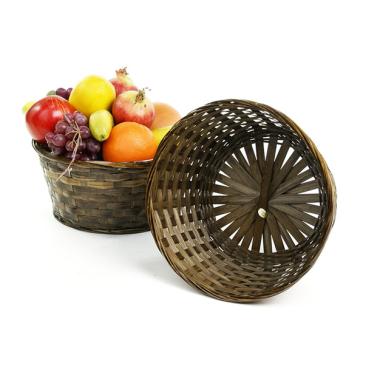 10  bamboo stain rnd bowl bo740 1s handles bowls trays