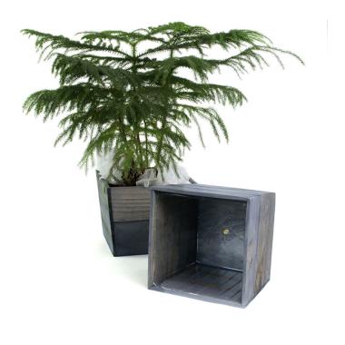 sq top wooden planter farmhouse blue pd480 1 handles bowls