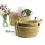 rush seagrass twine storage bin natural medium bp129 1med handles