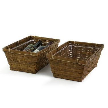 12 inch stained bamboo rectangle tray to717 1s handles bowls